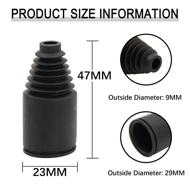 FLMLF RC Axle Boot 4PCS Quality Plastic 23 x 47mm Shock Boot Black Half-Shaft Dust Cover for 1:5 RC Remote Car Hpi Baja Rovan King Motor 5B 5T 5SC - Image 2